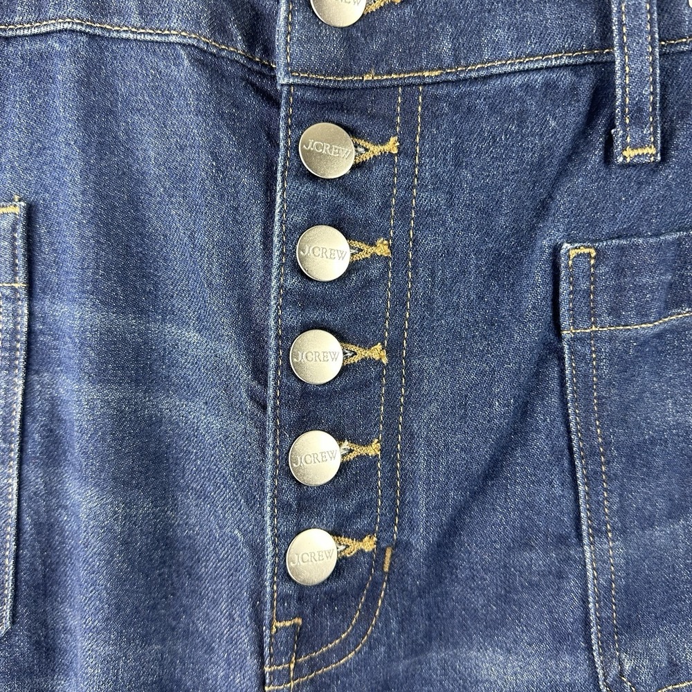 Crew '96 Denim Trouser Size 33 Dark Wash Wide Leg High Rise Jeans Button Fly - Picture 4 of 14